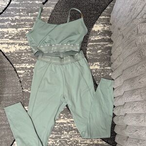 PINK Victoria's Secret Mint Green Leggings Set